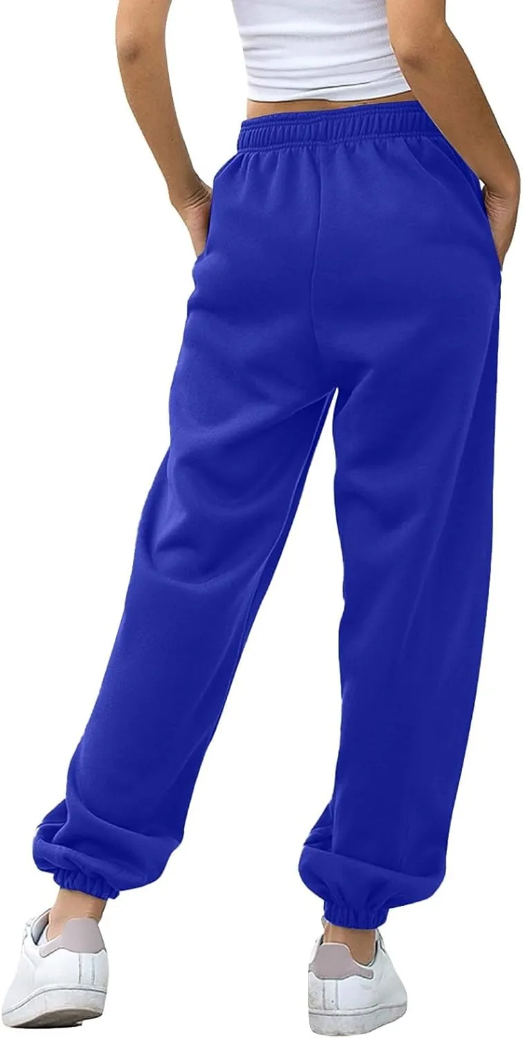 2025 Cinch Bottom Sweatpants for Women Casual High Waisted Pockets Joggers Sport Workout Active Baggy Lounge Trousers