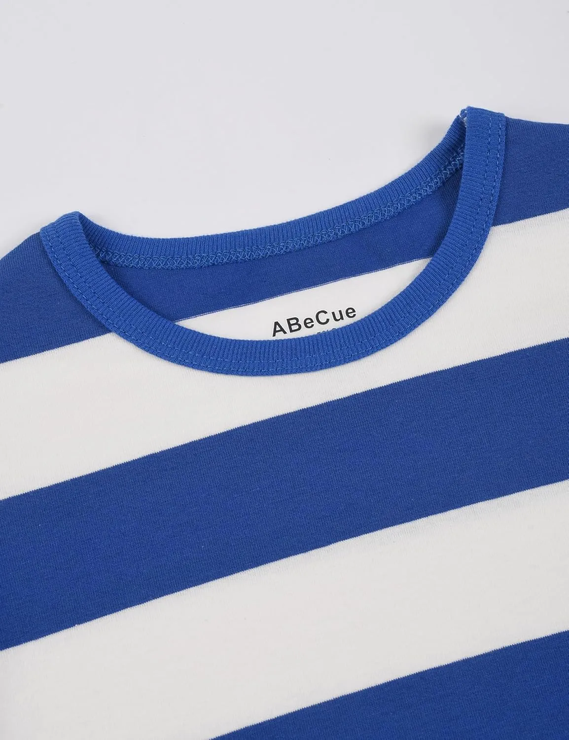 ABeCue Toddlers and Boys' Short Sleeve Crew Neck Striped T-Shirt 2T-Large