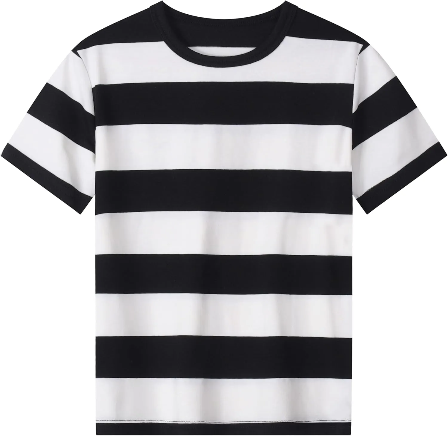 ABeCue Toddlers and Boys' Short Sleeve Crew Neck Striped T-Shirt 2T-Large