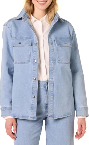Amazon Essentials Women's Oversized-Fit Heavyweight Denim Shirt Jacket