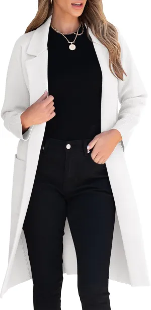 ANRABESS Women Cardigan Sweater Jackets Open Front Thick Knit Oversized Blazer Coatigan 2025 Fall Winter Long Coats Outwear