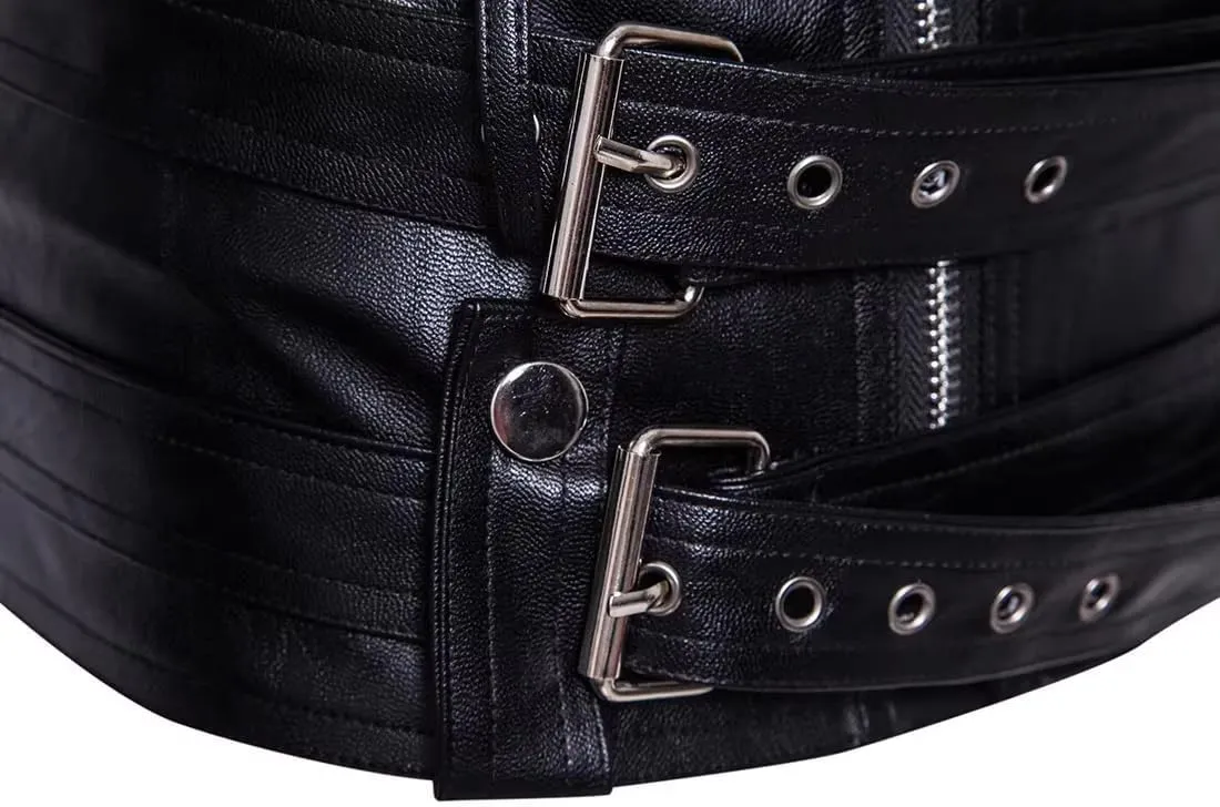 Autumn and Winter Men's Slim-fit Leather Jacket, Windproof Motorcycle Zippered Leather Jacket