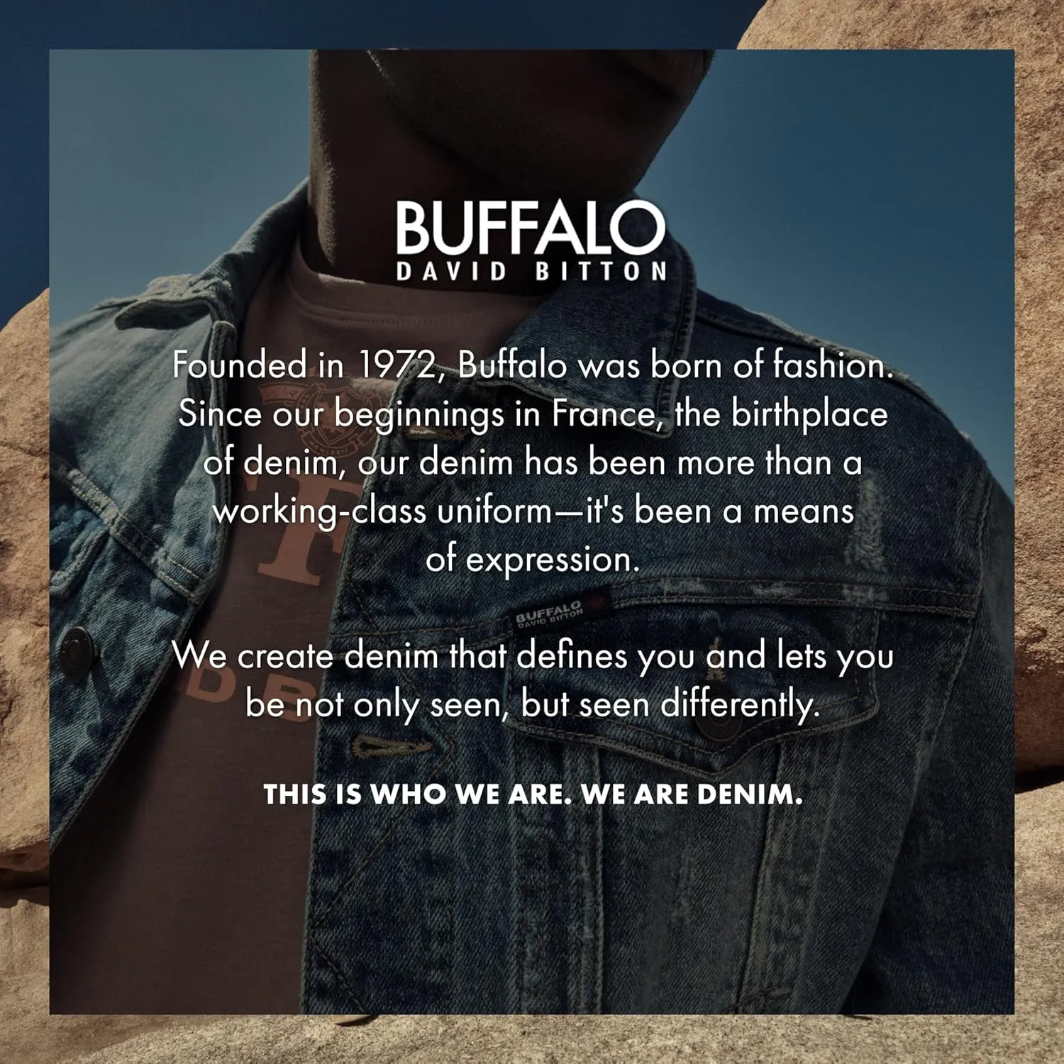 Buffalo David Bitton Men's Stanley Long Sleeve Button Down Denim Shirt
