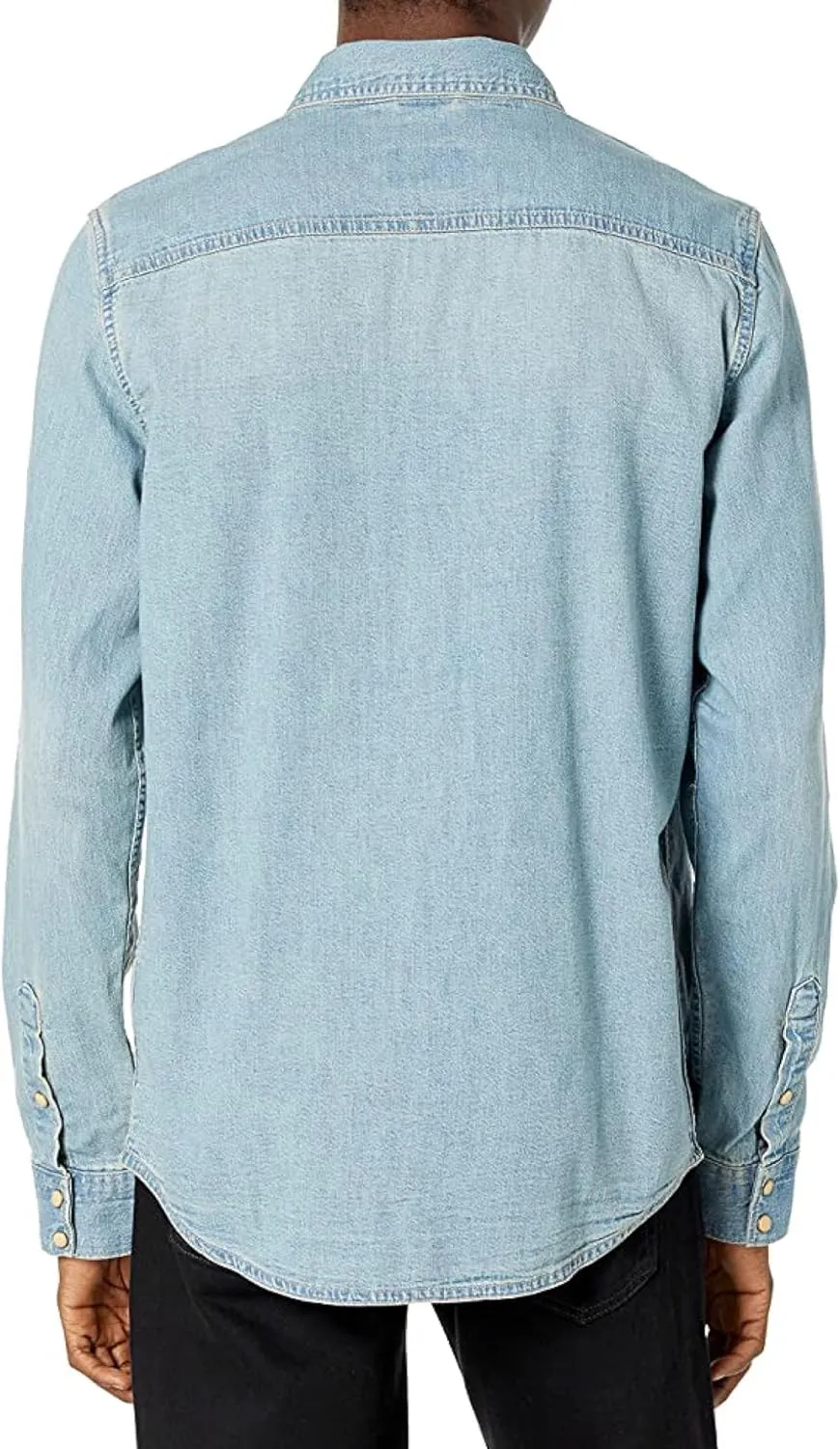 Buffalo David Bitton Men's Stanley Long Sleeve Button Down Denim Shirt