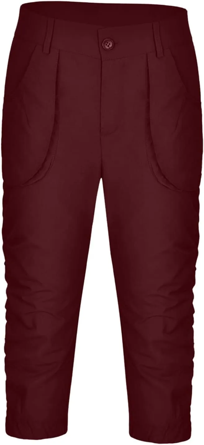 Cargo Capris for Women 2025 Summer Plus Size Casual Elastic Waist Cropped Pants Lightweight Comfy Capri with Pockets
