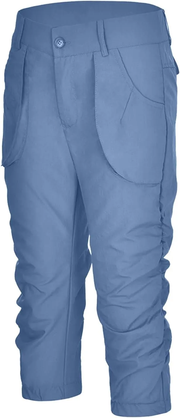 Cargo Capris for Women 2025 Summer Plus Size Casual Elastic Waist Cropped Pants Lightweight Comfy Capri with Pockets