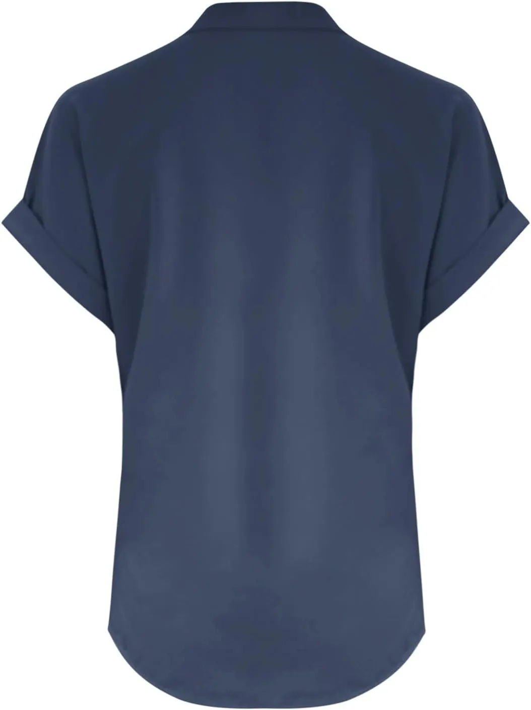 Cotton Linen T-shirt for Women V Neck Short Sleeve Button Up Tops Solid Color Loose Blouses Casual Business Shirt