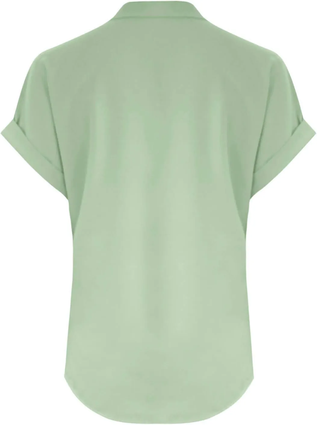 Cotton Linen T-shirt for Women V Neck Short Sleeve Button Up Tops Solid Color Loose Blouses Casual Business Shirt