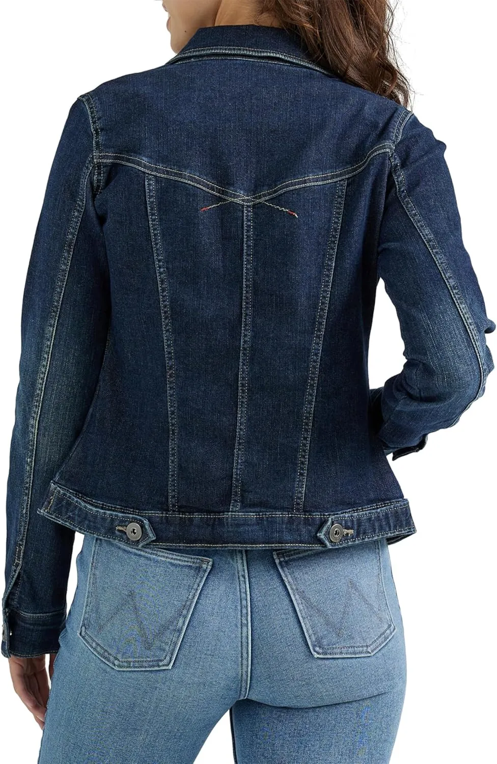 Cropped Denim Jacket for Women Long Sleeve Basic Button Down Crop Jean Shacket Trendy Trucker Short Coat with Pockets