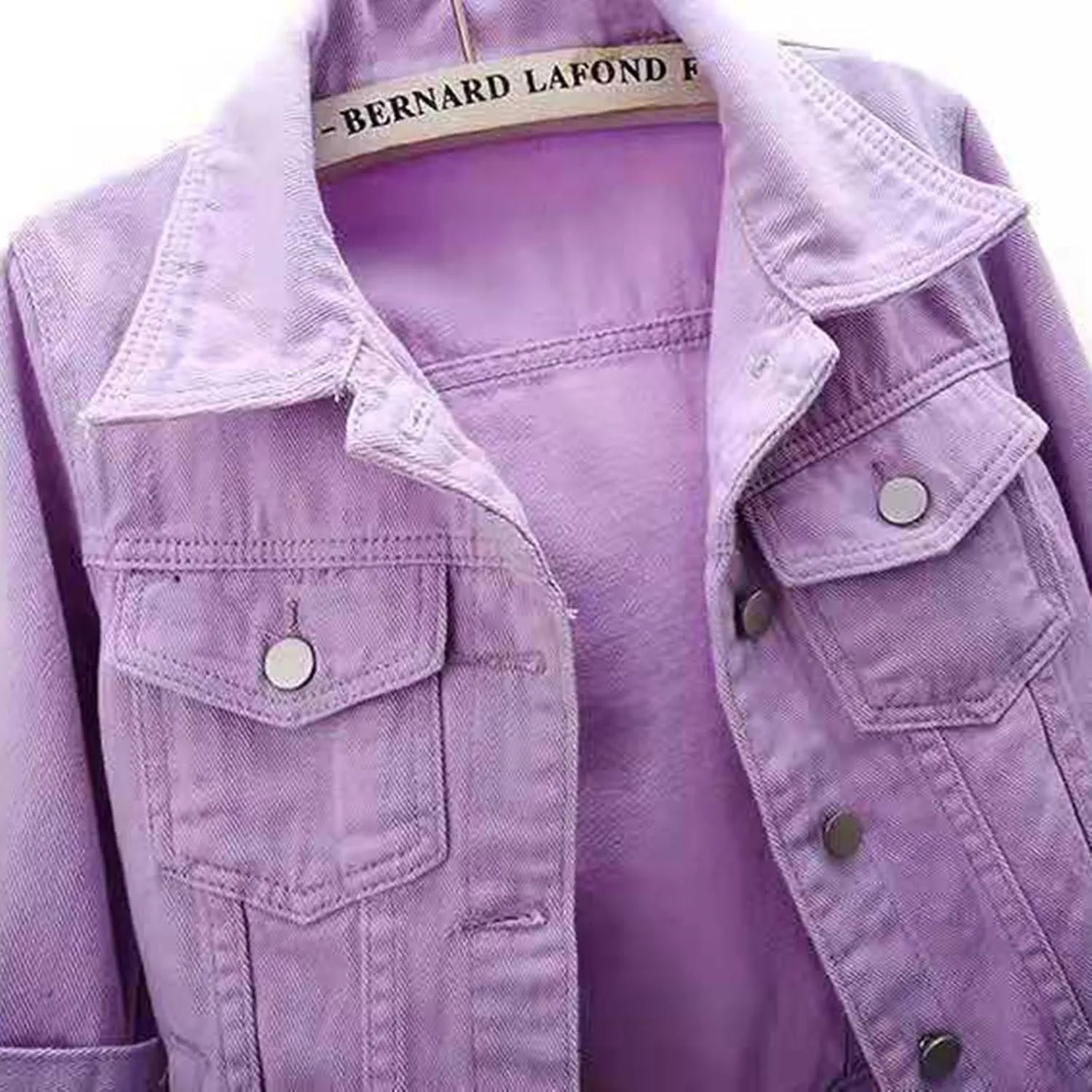Cropped Jean Jacket for Women Cropped Denim Jacket 3/4 Sleeve Short Jackets Button Down Trucker Jackets Trendy Coats