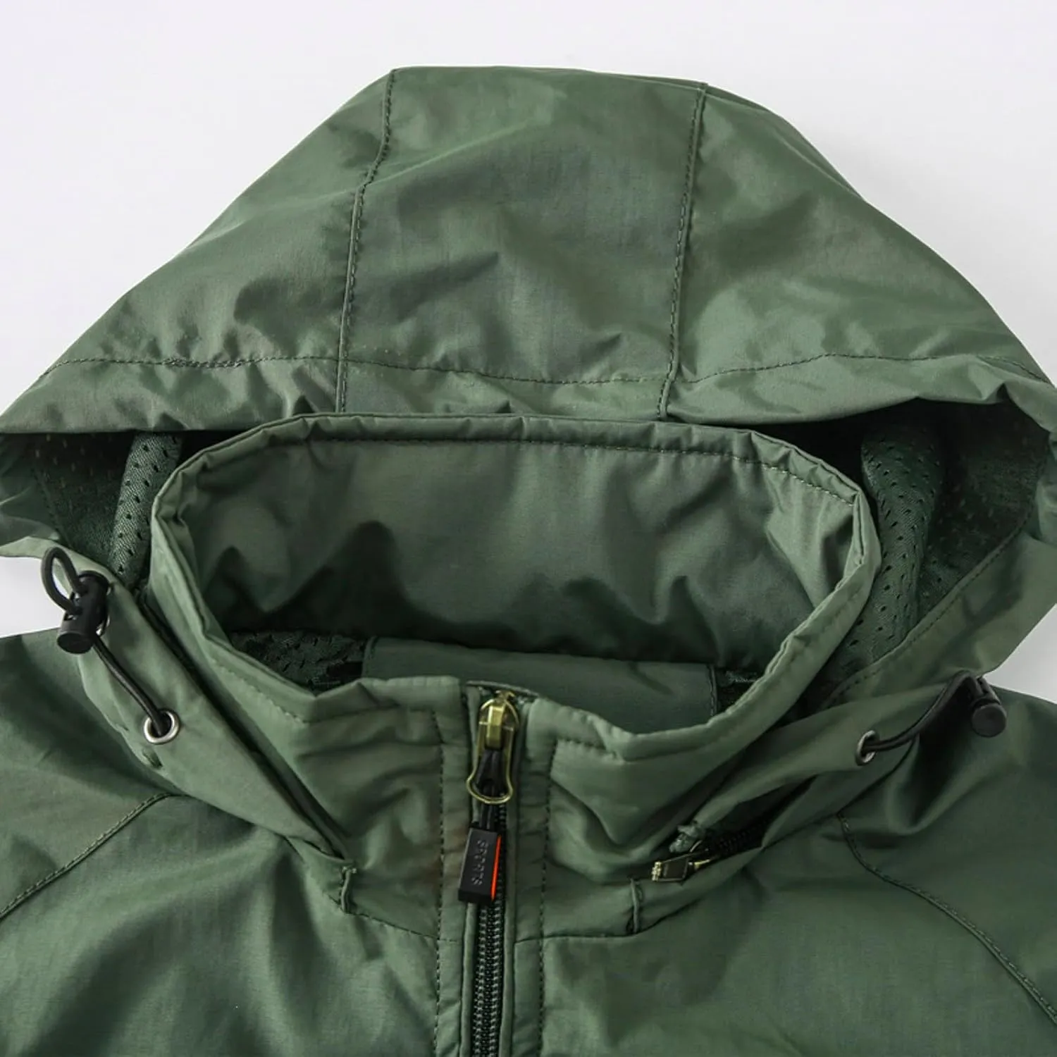 Cycling Raincoats Mens Skiing Jackets Casual Stand Collar Jackets Mountain Windbreaker Hooded Coat Work Coats