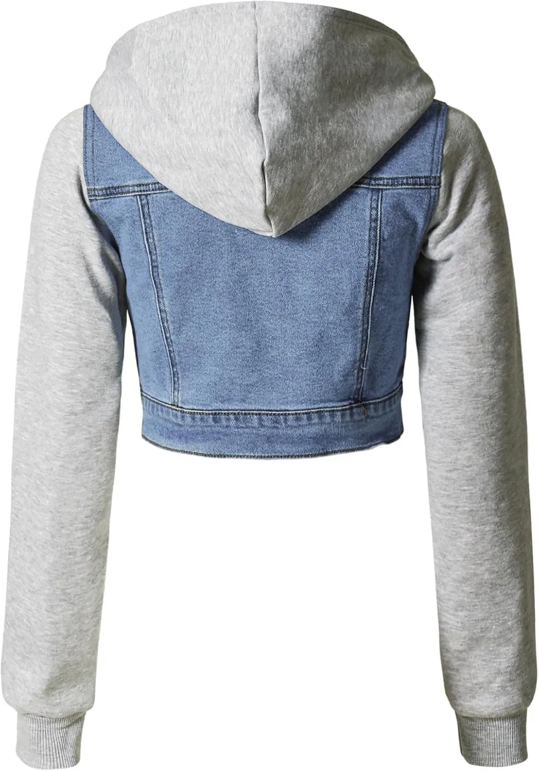 Design by Olivia Women's Classic Casual Hooded Denim Jacket