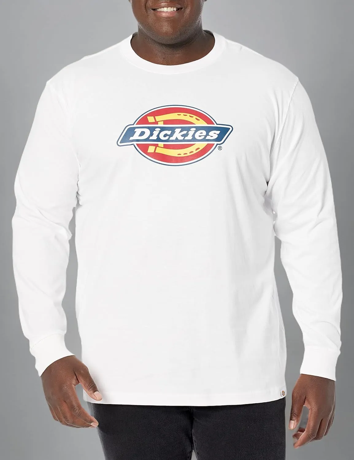 Dickies Men's Long Sleeve Tri-Color Logo Graphic T-Shirt
