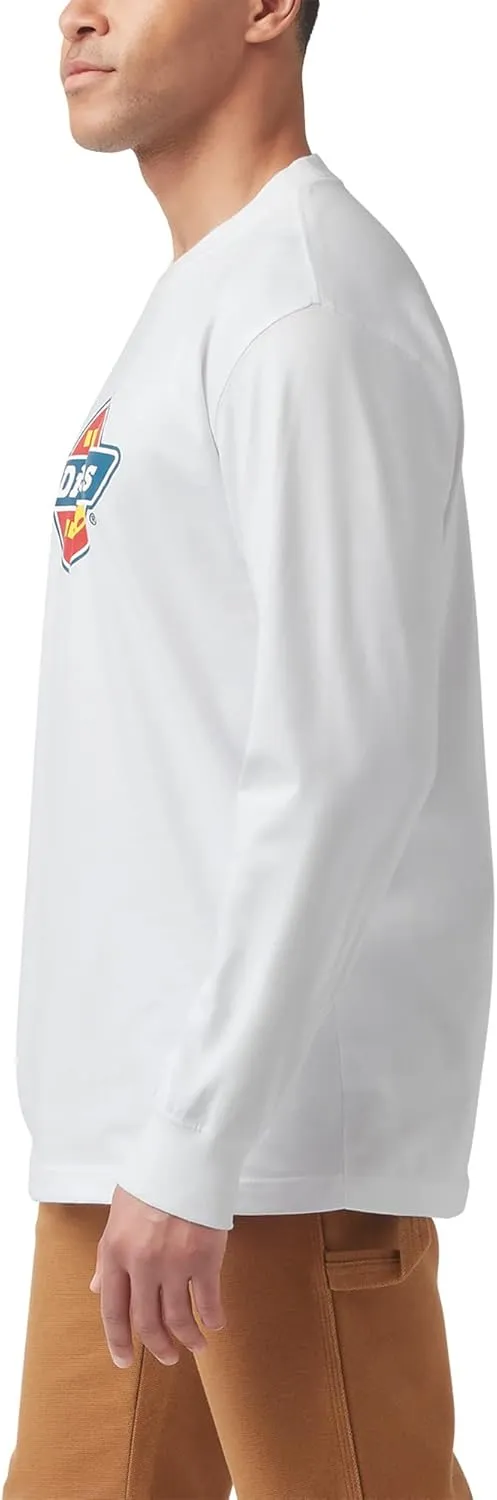 Dickies Men's Long Sleeve Tri-Color Logo Graphic T-Shirt