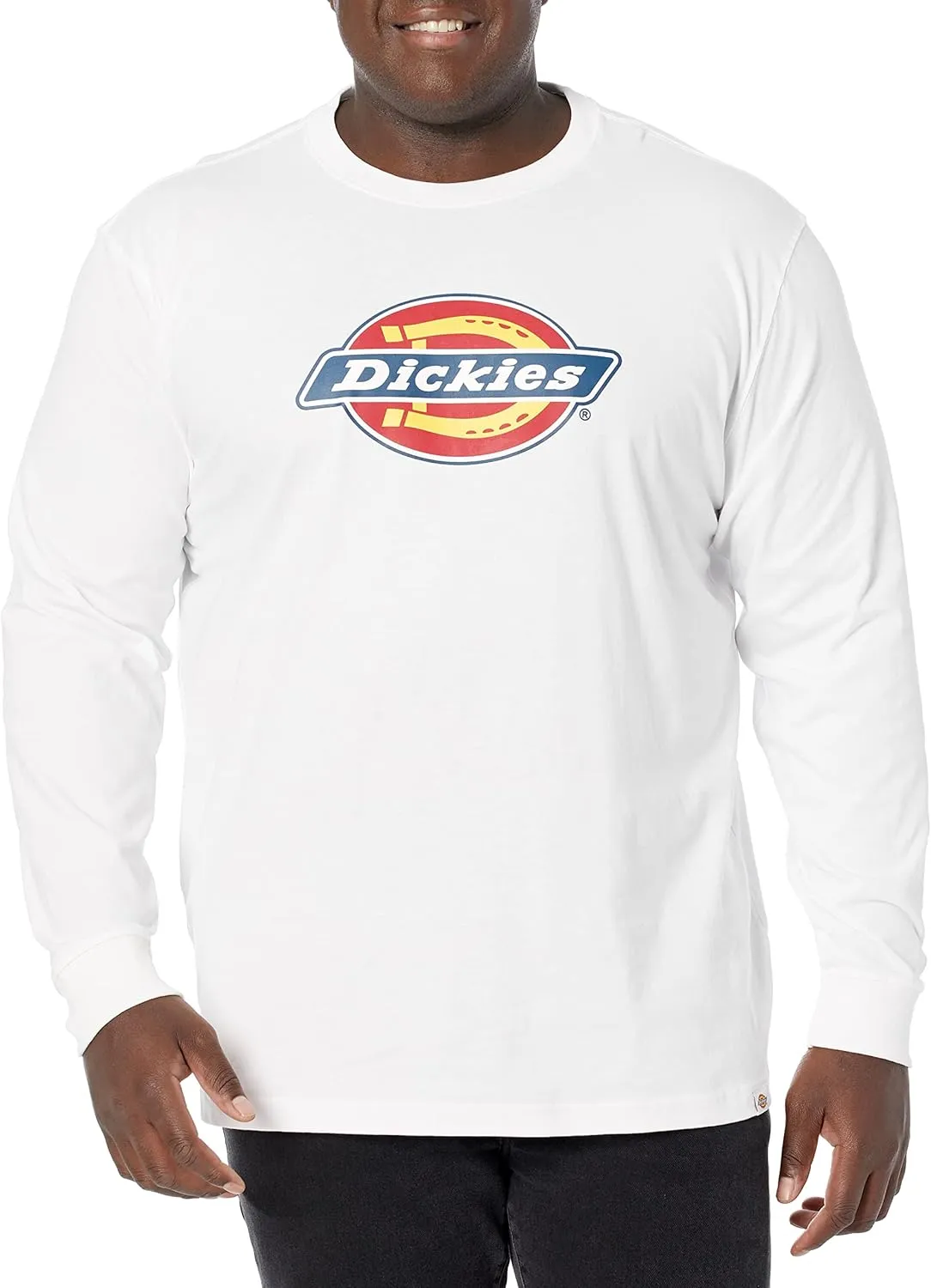 Dickies Men's Long Sleeve Tri-Color Logo Graphic T-Shirt