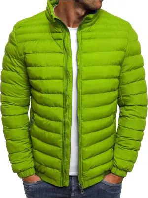 Down Jacket Men, Men's Down Jackets & Parkas Fashion Solid Color Warm Fleece Warm Outdoor Full Zipper Casual Jacket