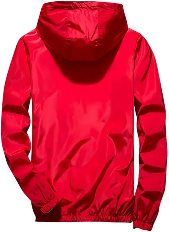 DuDubaby Mens Autumn Casual Camouflage Printing Plus Size Hoodie Two-Sided Wear Thin Coat