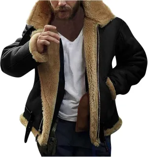 DuDubaby Men's Casual Hoodie Long Sleeve Sweatshirt Jacket Plush Jacket Sweater Top
