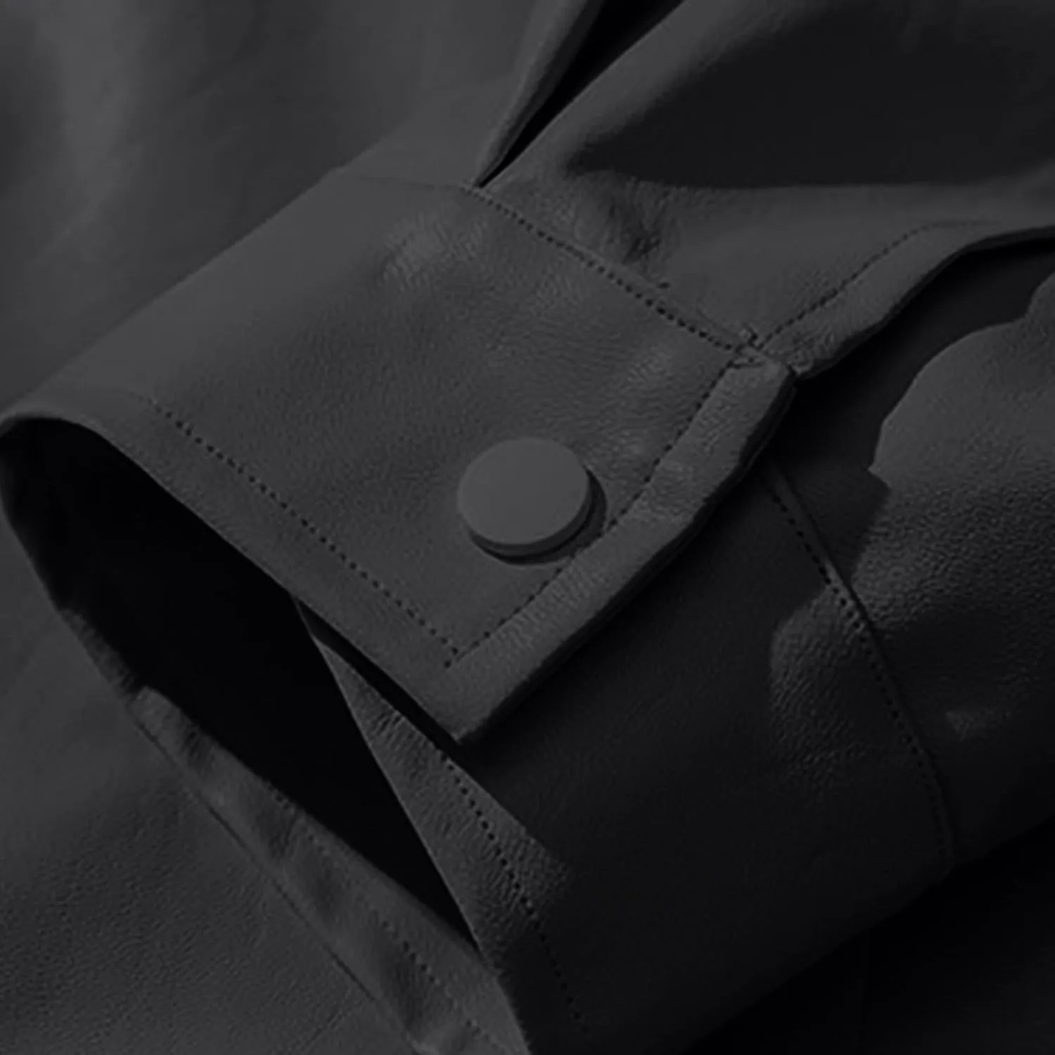 Faux Leather Jacket Mens Biker Jacket Slim Fit Lapel Collar PU Motorcycle Jacket Lightweight Bomber Jackets for Men