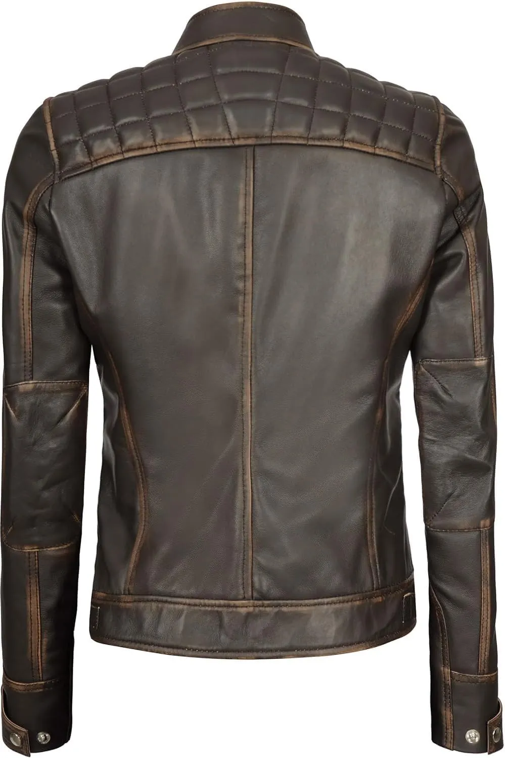 fjackets Real Leather Jacket Women - Premium Lambskin Moto Style Leather Jacket For Womens
