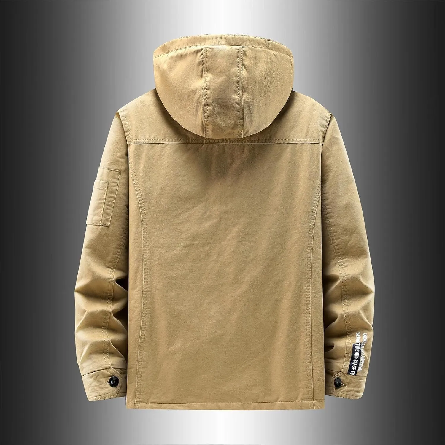 Fleece Jacket Men Winter Warm Plush Lined Sherpa Coats Casual Long Sleeve Hoodies With Pocket Solid Color Zip Outwear