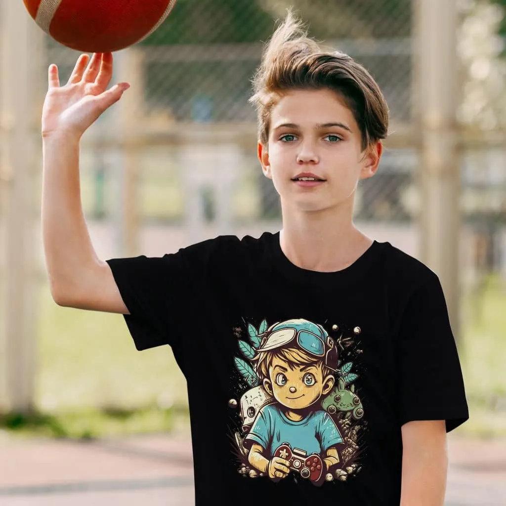 Gamer Boy Kids' T-Shirt - Anime T-Shirt - Graphic Tee Shirt for Kids