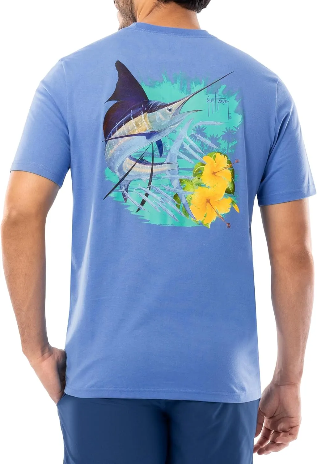 Guy Harvey Men’s Billfish Collection Short Sleeve Pocket T-Shirt