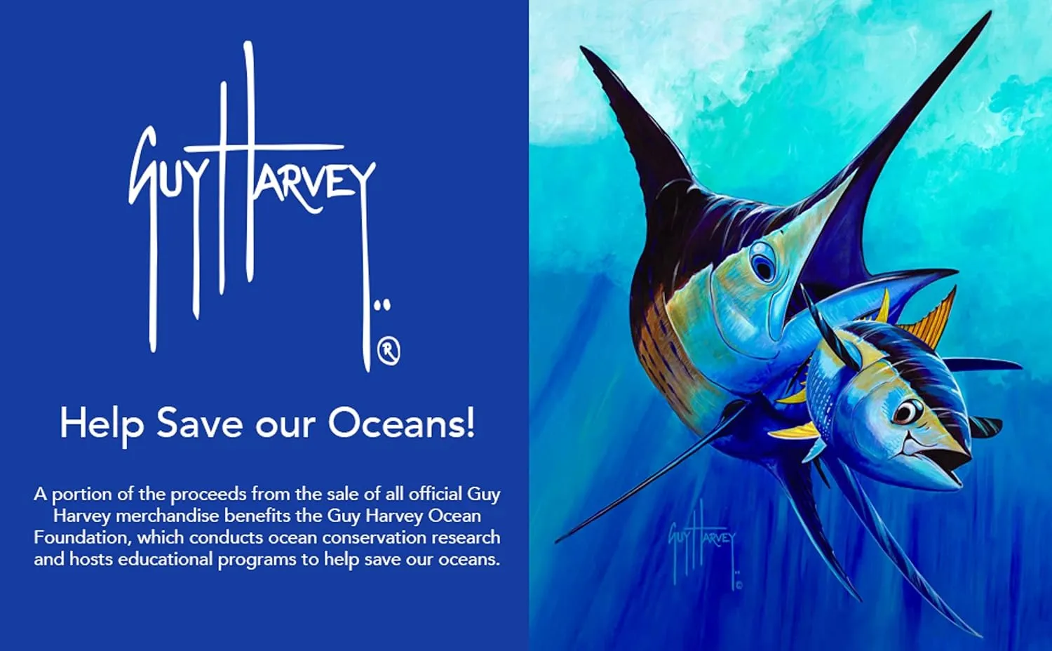 Guy Harvey Men’s Billfish Collection Short Sleeve Pocket T-Shirt