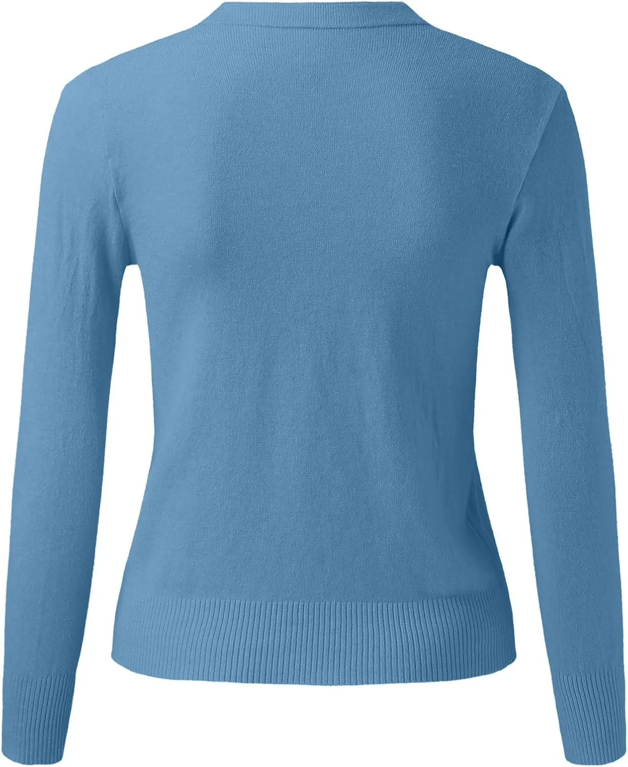 iLH Cardigan Sweaters for Women Open Front Lightweight Sweater Button Down V-Neck Knit Outer Casual Plus Size Fall Tops