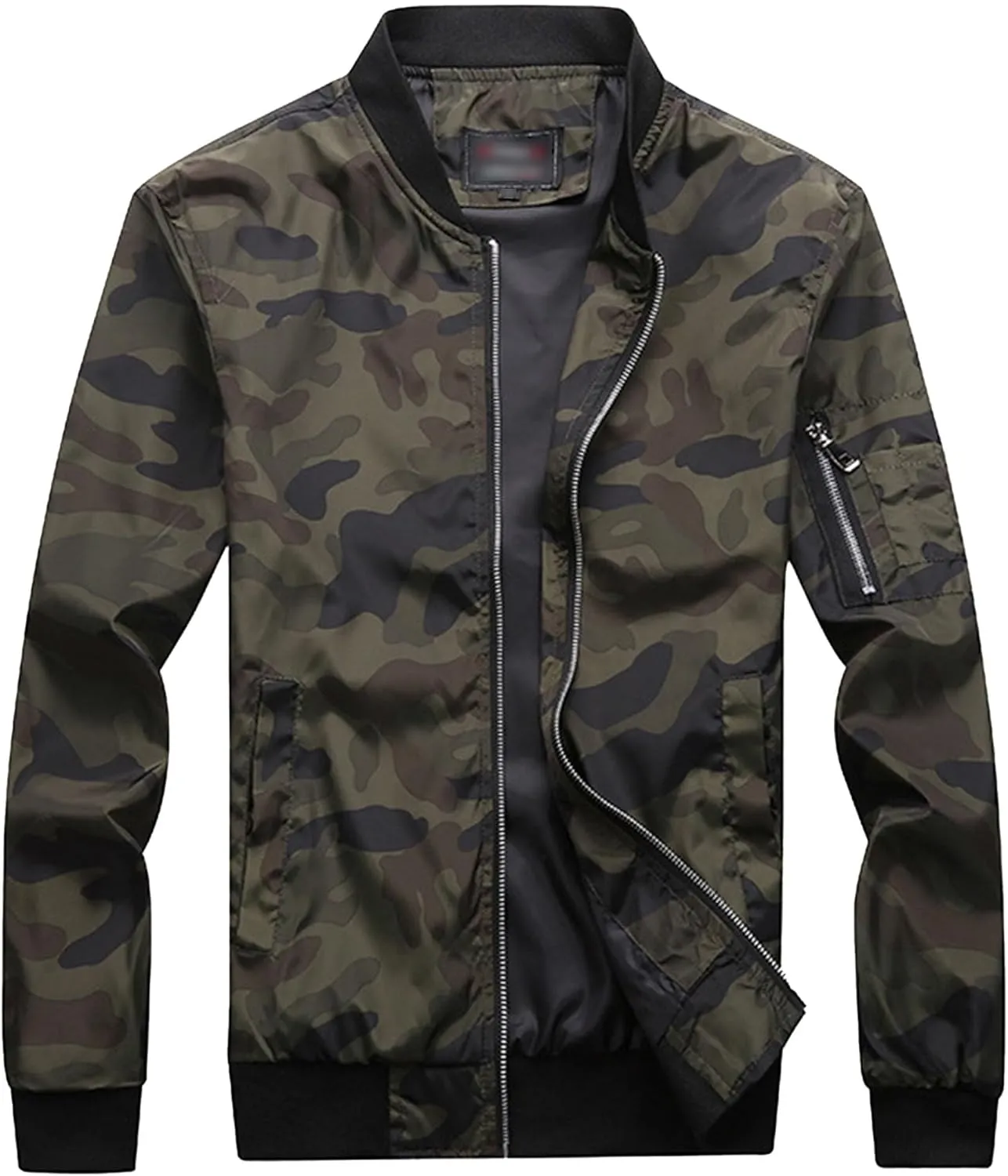 JEsilunmaMY Lightweight Bomber Jackets for Men Casual Sportwear Varsity Baseball Jacket Winter Warm Padded Coats Outwear