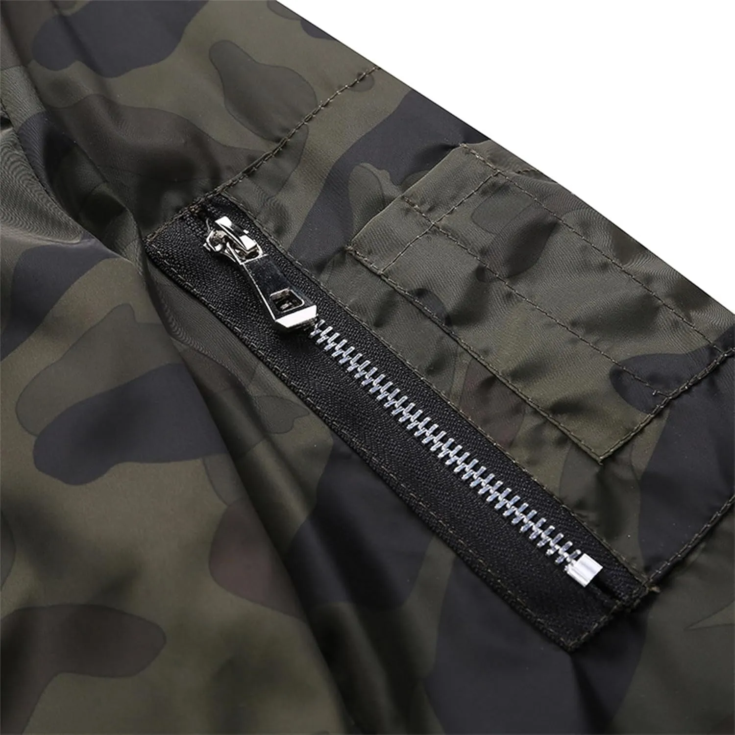 JEsilunmaMY Lightweight Bomber Jackets for Men Casual Sportwear Varsity Baseball Jacket Winter Warm Padded Coats Outwear