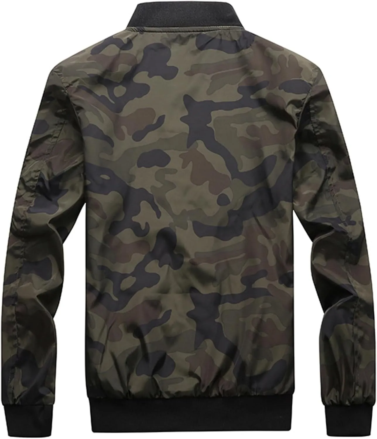 JEsilunmaMY Lightweight Bomber Jackets for Men Casual Sportwear Varsity Baseball Jacket Winter Warm Padded Coats Outwear