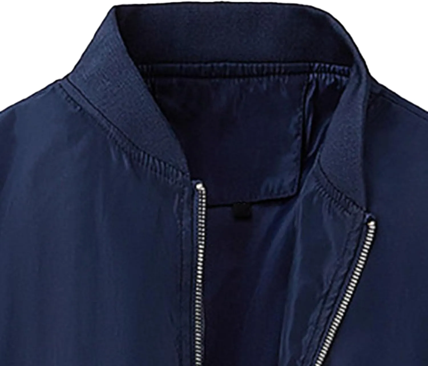 JEsilunmaMY Lightweight Bomber Jackets for Men Casual Sportwear Varsity Baseball Jacket Winter Warm Padded Coats Outwear