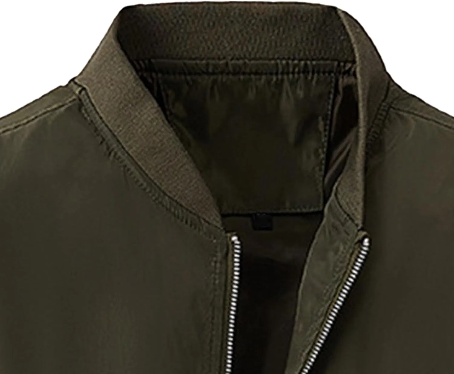 JEsilunmaMY Lightweight Bomber Jackets for Men Casual Sportwear Varsity Baseball Jacket Winter Warm Padded Coats Outwear