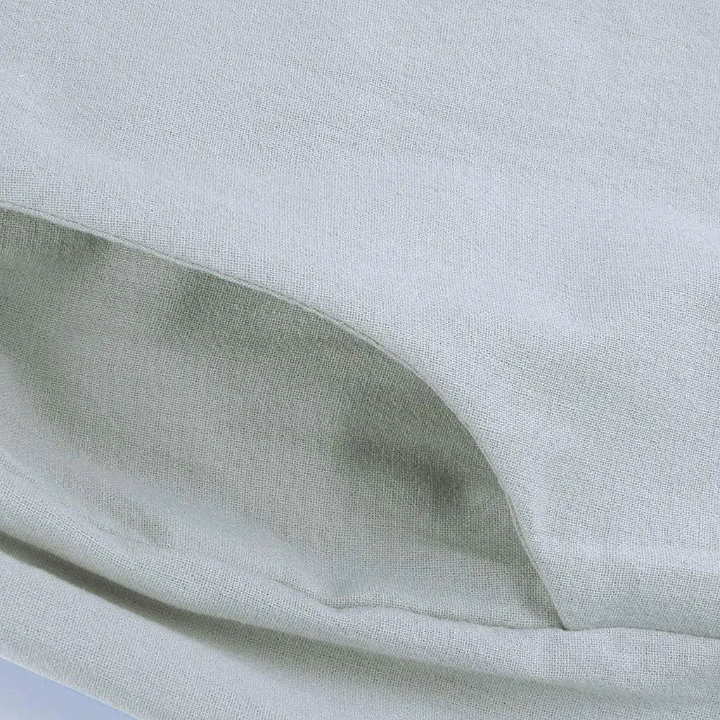 JIEMUXIU Linen Pants Women Summer Drawstring Waist Wide Leg Pants Loose Cotton Linen Palazzo Pants Casual Beach Long Pants