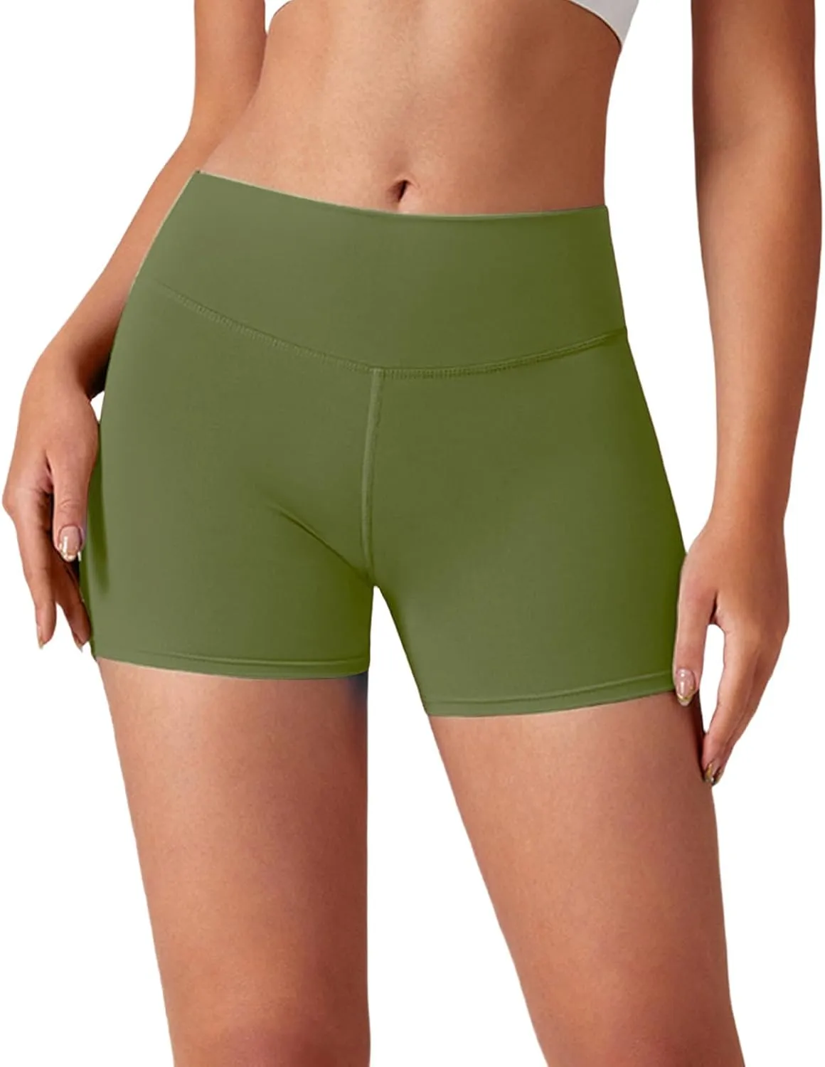 Kubbon Workout Shorts Womens Butt Booty Yoga Lifting Shorts High Waisted Quick Dry Running Athletic Leggings with Pockets