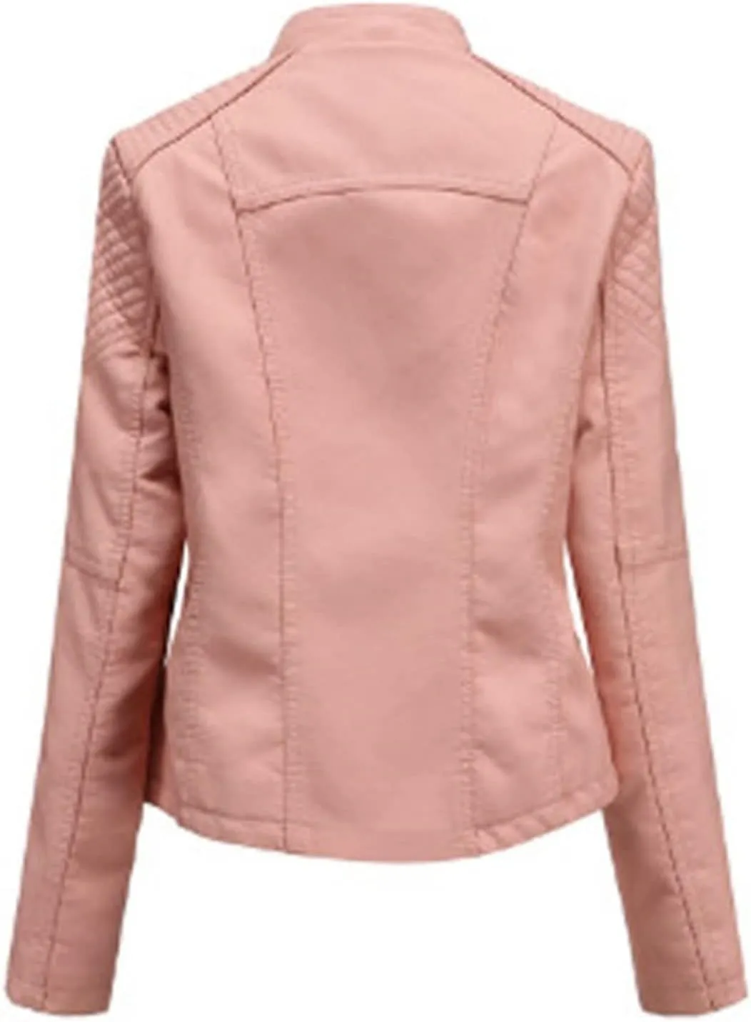LCMTWX Leather Jackets Jacket Coat Punk Tops Motor Cropped Short Lapel Zip Women's Coat Coats for Women Women Jackets De