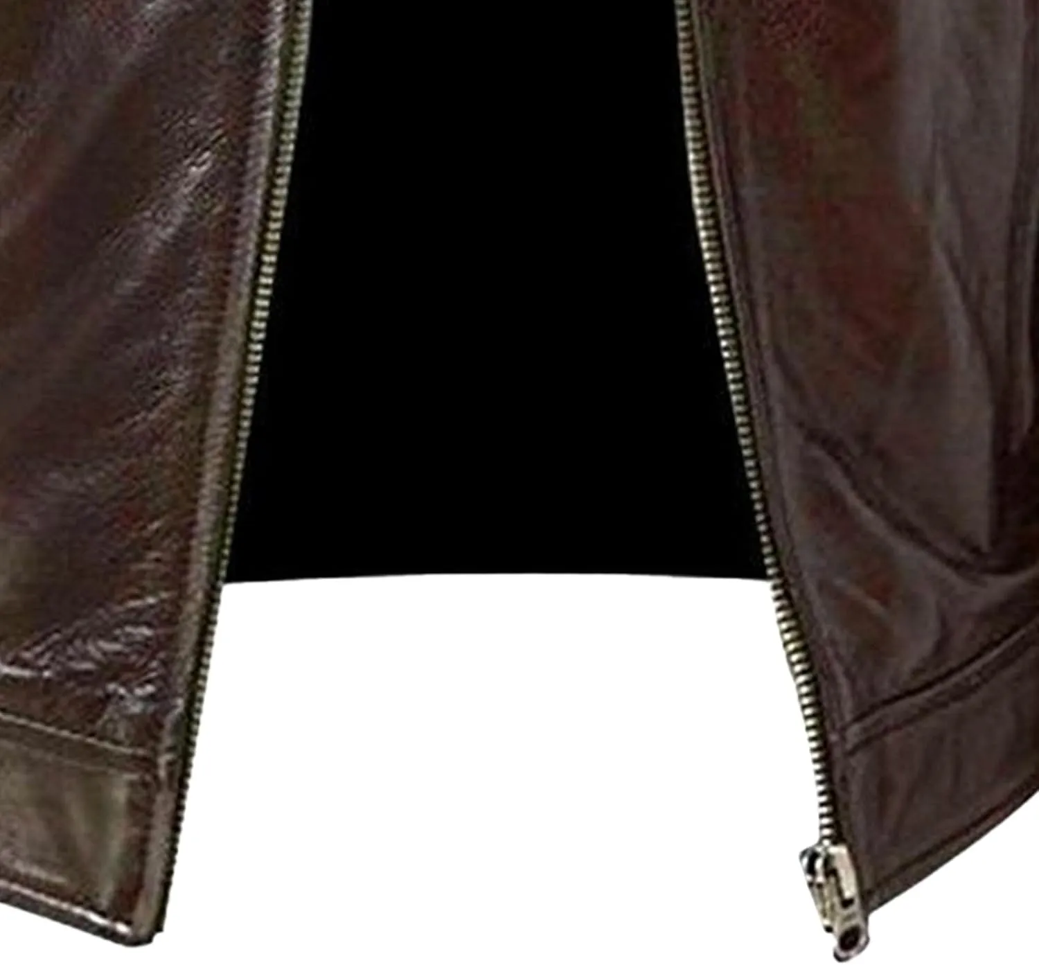 Maiyifu-GJ Men's Casual Faux Leather Jacket Vintage Stand Collar Leather Jacket Lightweight Zipper Motorcycle Biker Coat