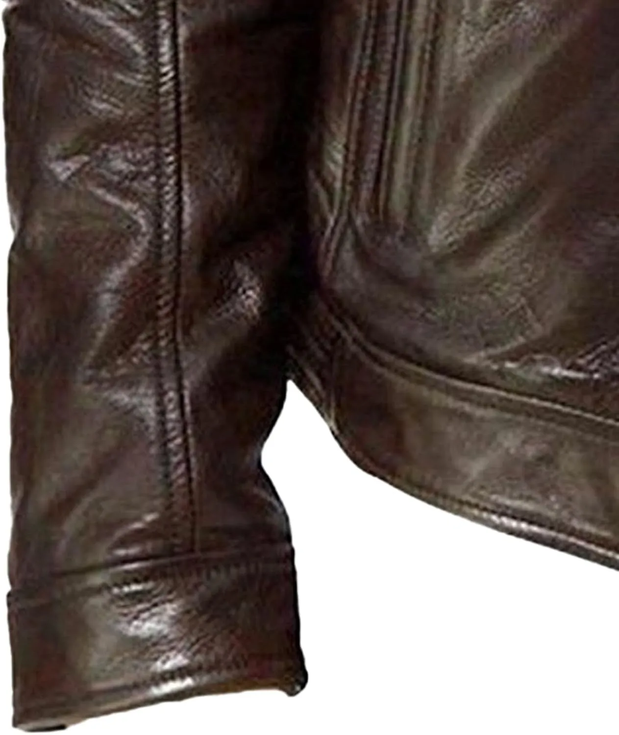 Maiyifu-GJ Men's Casual Faux Leather Jacket Vintage Stand Collar Leather Jacket Lightweight Zipper Motorcycle Biker Coat