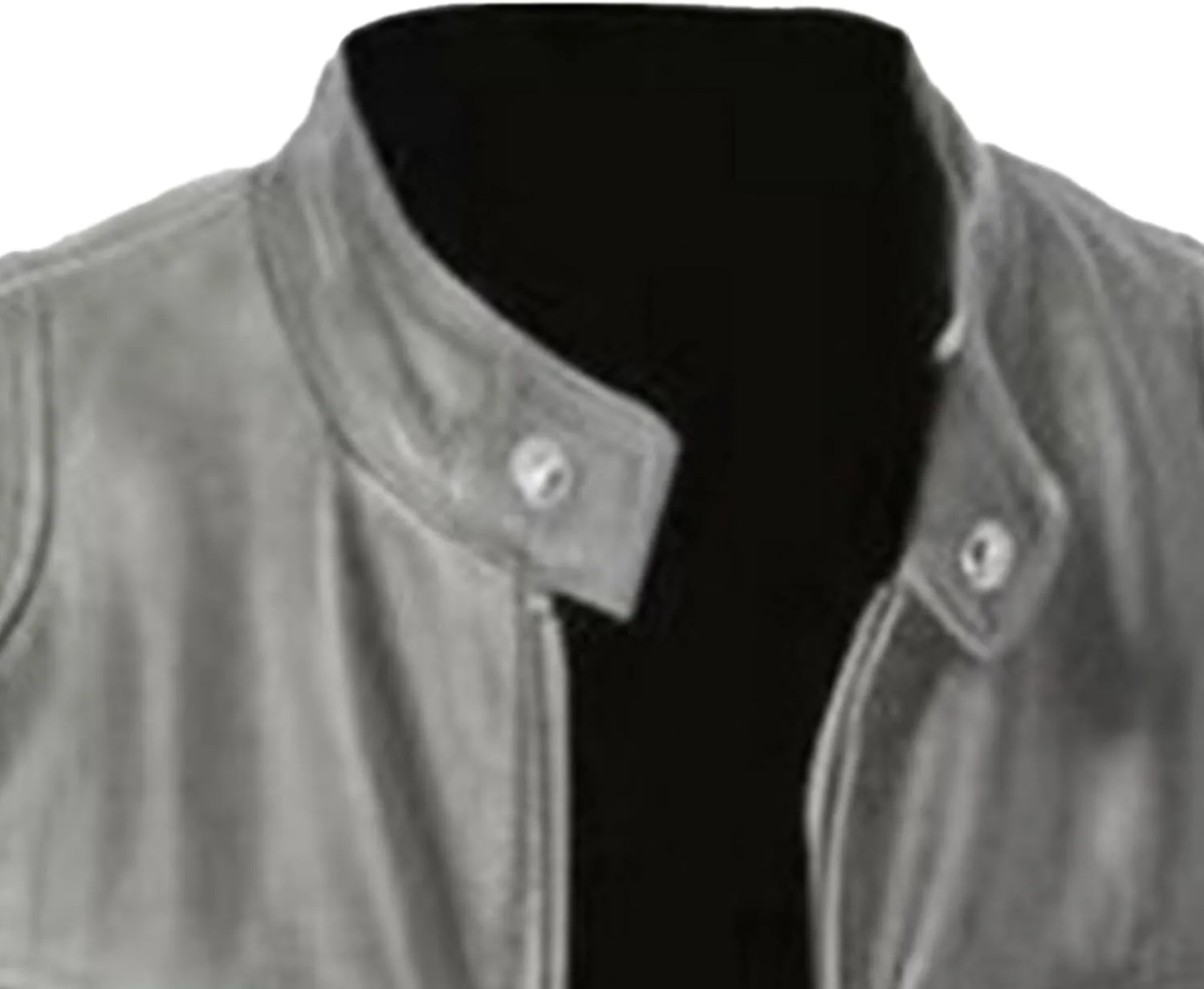 Maiyifu-GJ Men's Casual Faux Leather Jacket Vintage Stand Collar Leather Jacket Lightweight Zipper Motorcycle Biker Coat