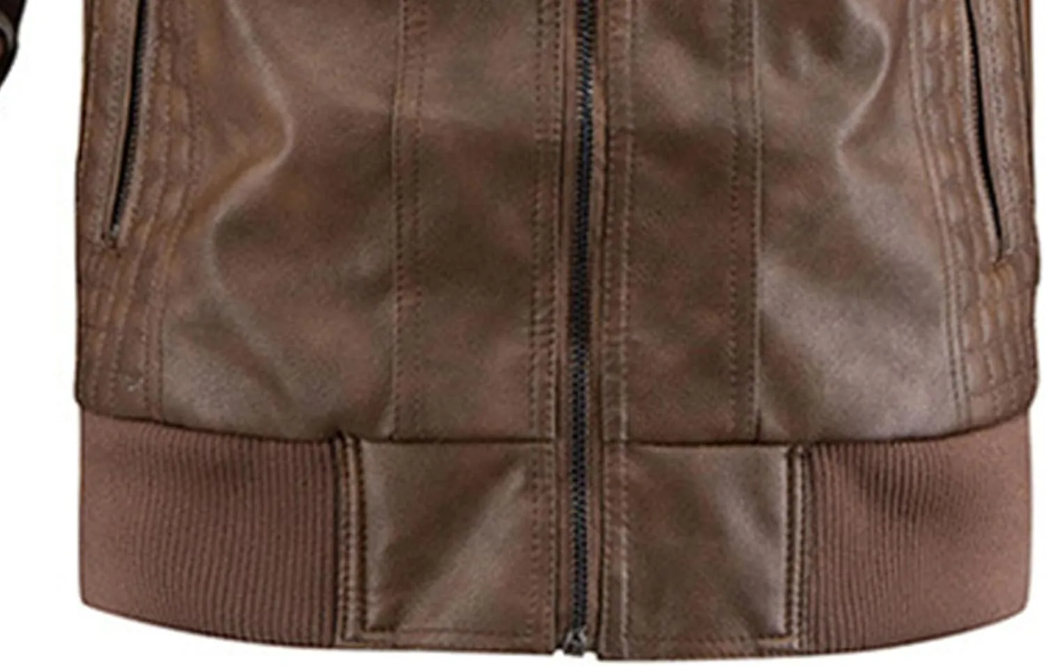 Maiyifu-GJ Men's Faux Leather Jacket Fall Winter Warm Hooded Leather Jacket Vintage Motorcycle Biker Coat Windbreaker