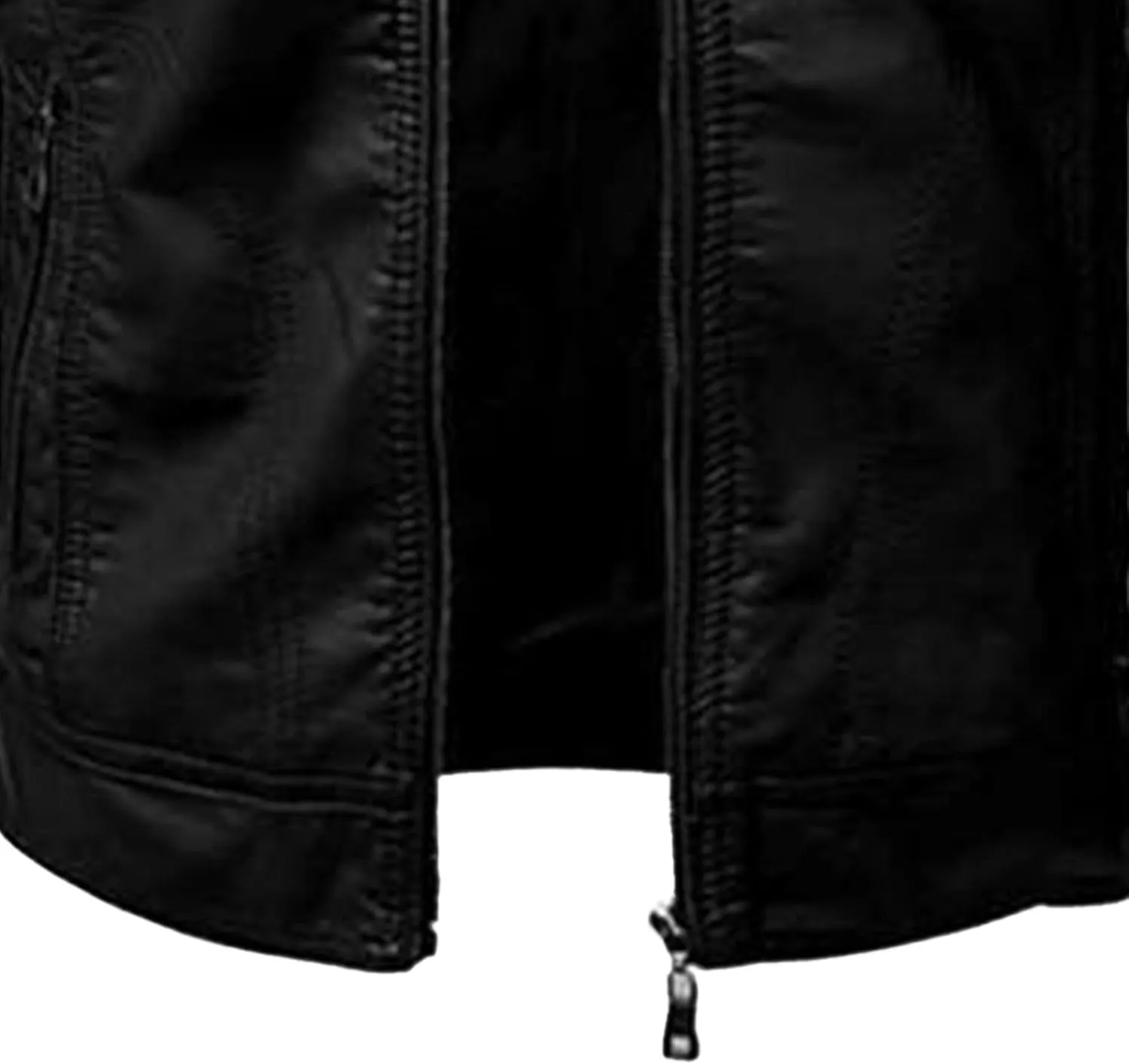Maiyifu-GJ Men's Vintage Faux Leather Jacket Casual Stand Collar Leather Jacket Lightweight Slim Fit Motorcycle Biker Coat
