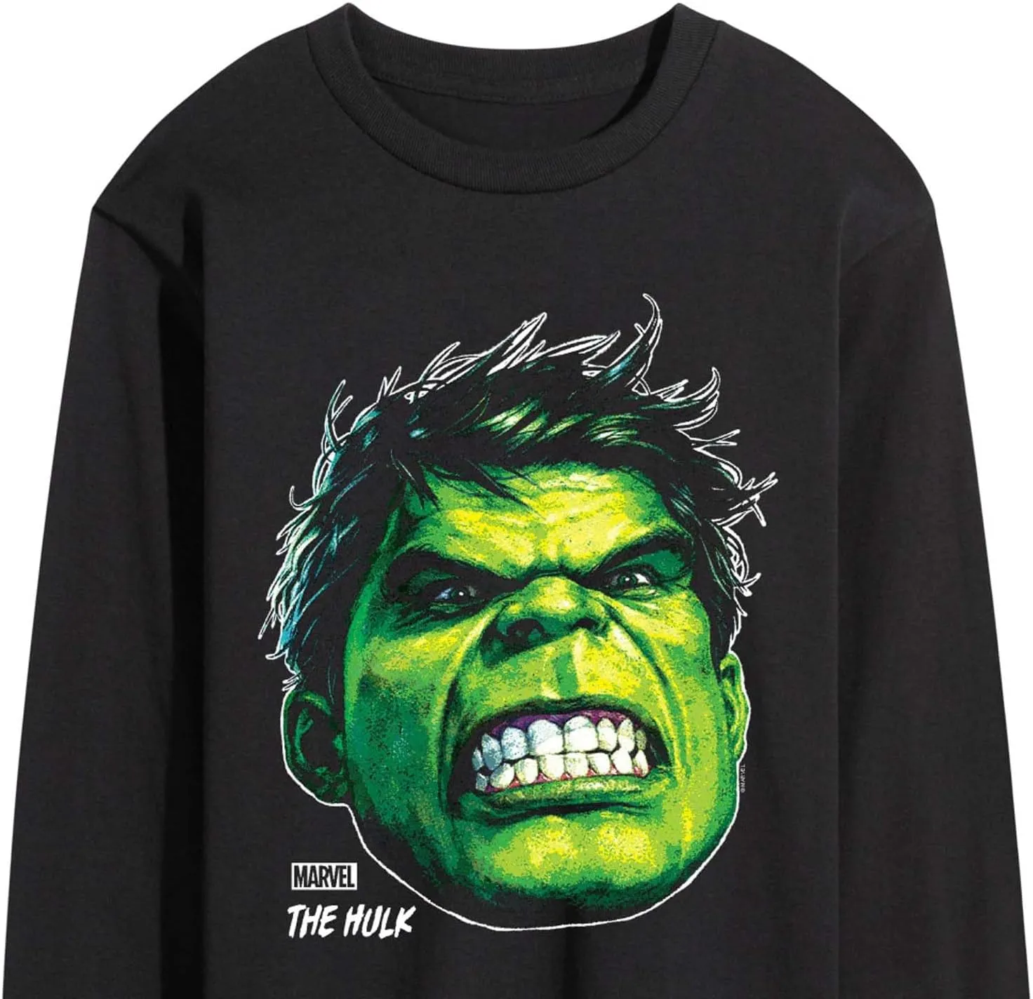 Marvel Hulk - Portrait Oversized - Men's Long Sleeve Graphic T-Shirt