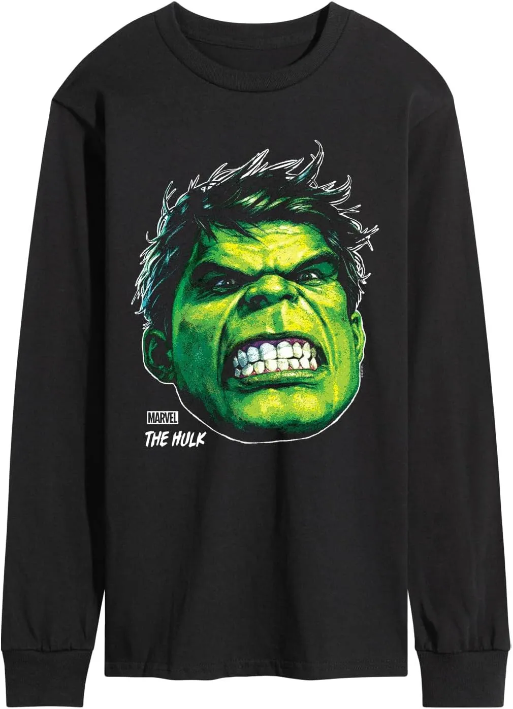 Marvel Hulk - Portrait Oversized - Men's Long Sleeve Graphic T-Shirt