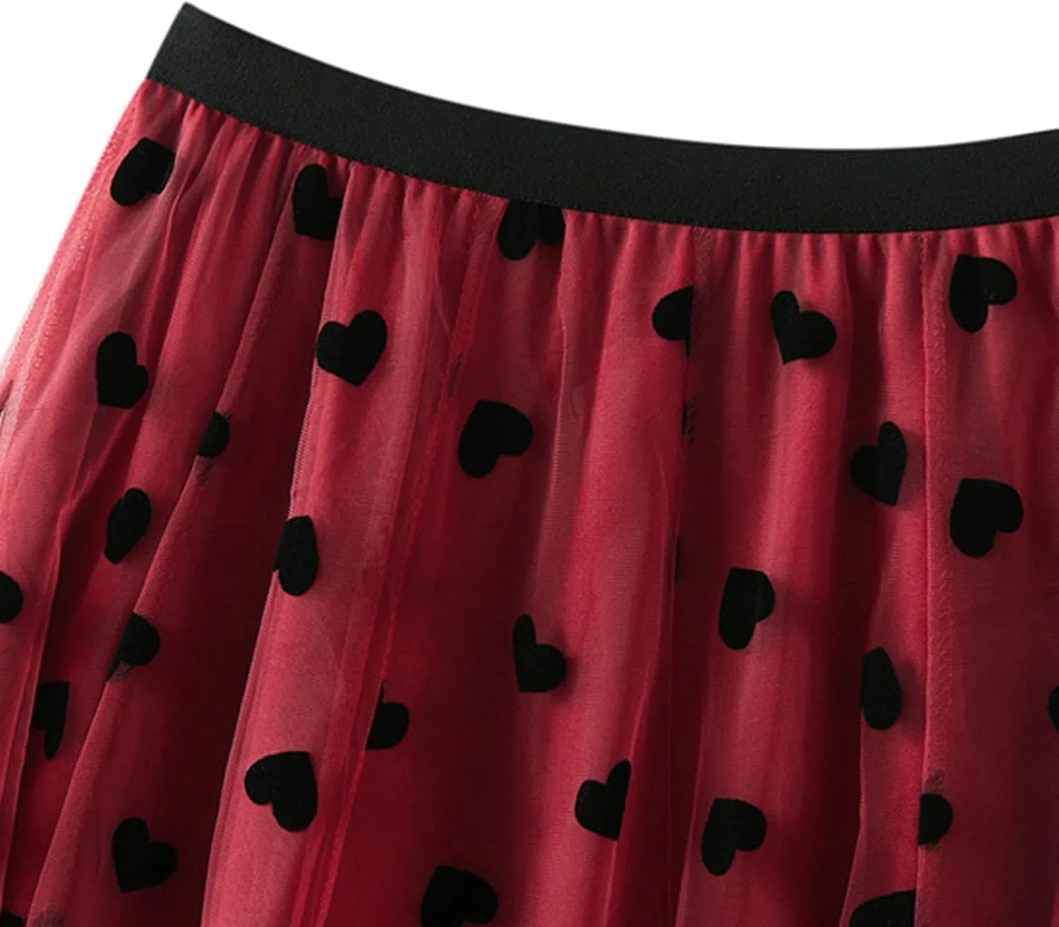 Maxi Skirts for Women Summer Lightweight Love Graphic Print Mesh Sheer A-Line Loose Long Skirt Ladies Trendy Clothes
