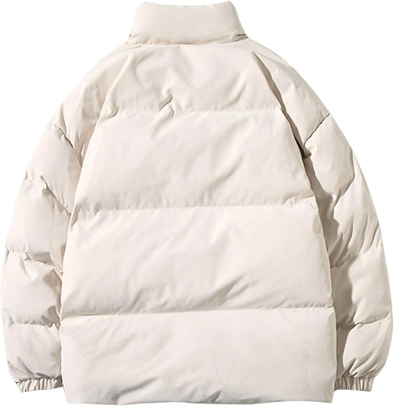 Mens Big and Tall Winter Puffer Jacket Packable Windproof Midweight Insulated Jacket Thermal Zip Up Puffer Jacket