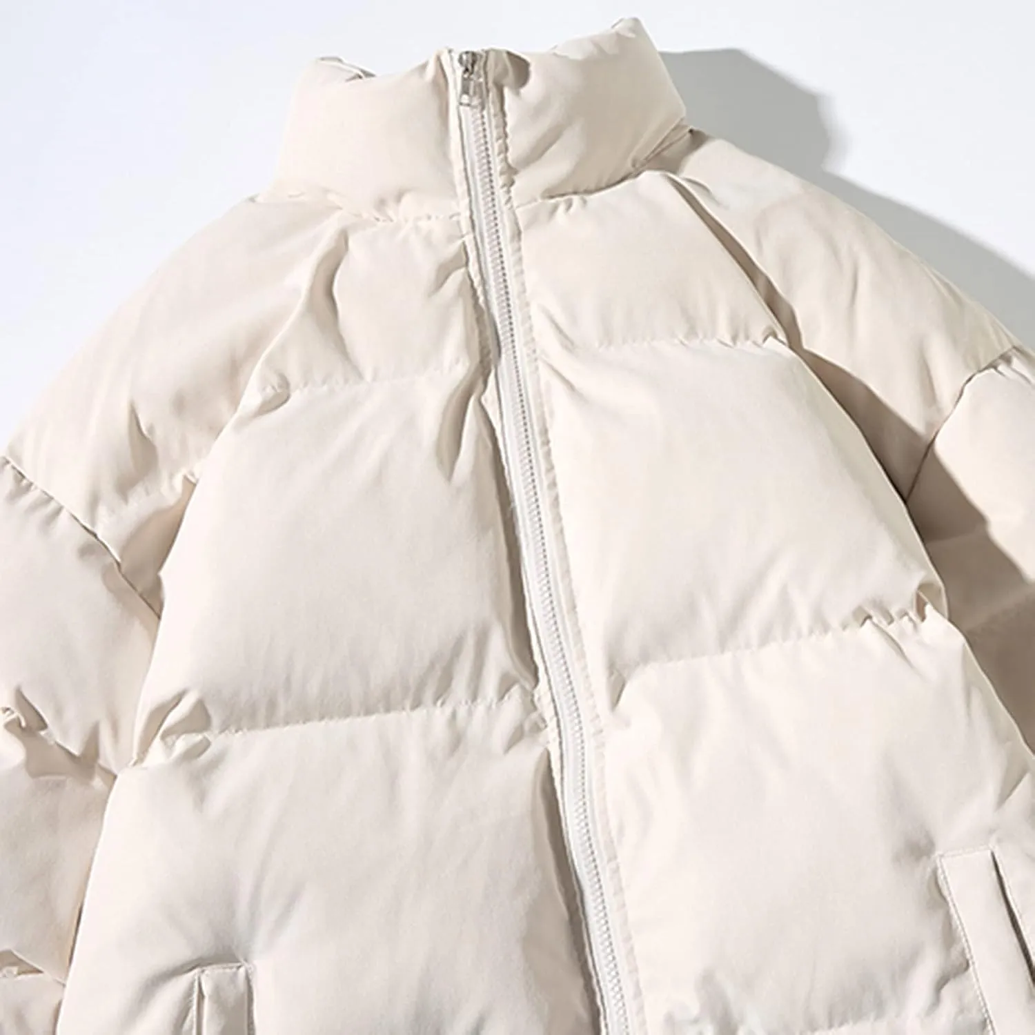 Mens Big and Tall Winter Puffer Jacket Packable Windproof Midweight Insulated Jacket Thermal Zip Up Puffer Jacket