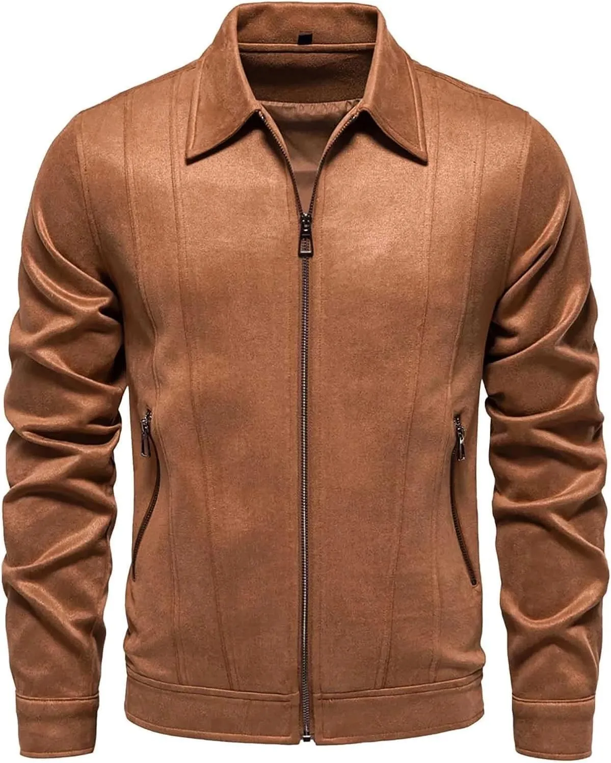 Men's Corduroy Windbreaker Jacket Full Zip Lightweight Bomber Coat Stylish Casual Wear