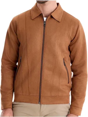 Men's Corduroy Windbreaker Jacket Full Zip Lightweight Bomber Coat Stylish Casual Wear