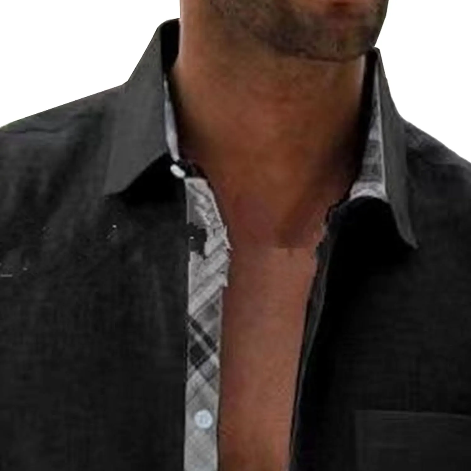 Men's Cotton Linen Shirts Casual Stylish Short Sleeve Button Down Shirt Lightweight Fashion Summer Shirts